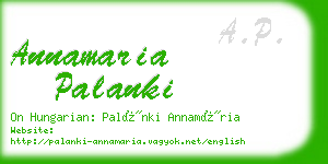 annamaria palanki business card